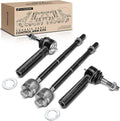 A-Premium Front Inner & Outer Tie Rod End Kit Fix Uneven Tire Wear