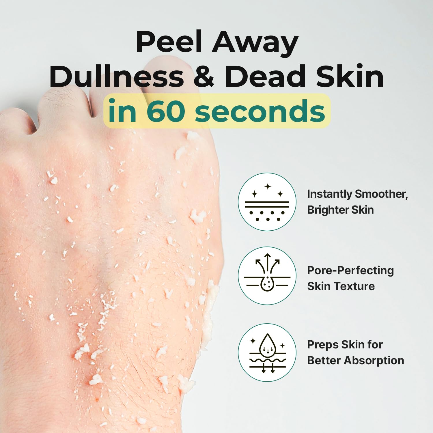 LHA Green Tea Exfoliating Aqua Peel Gel, Deep Pore Face Exfoliant, Gentle Facial Exfoliator, Dead Skin Remover