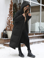 Women Long Winter Puffer Thickened Quilted Hooded Coats