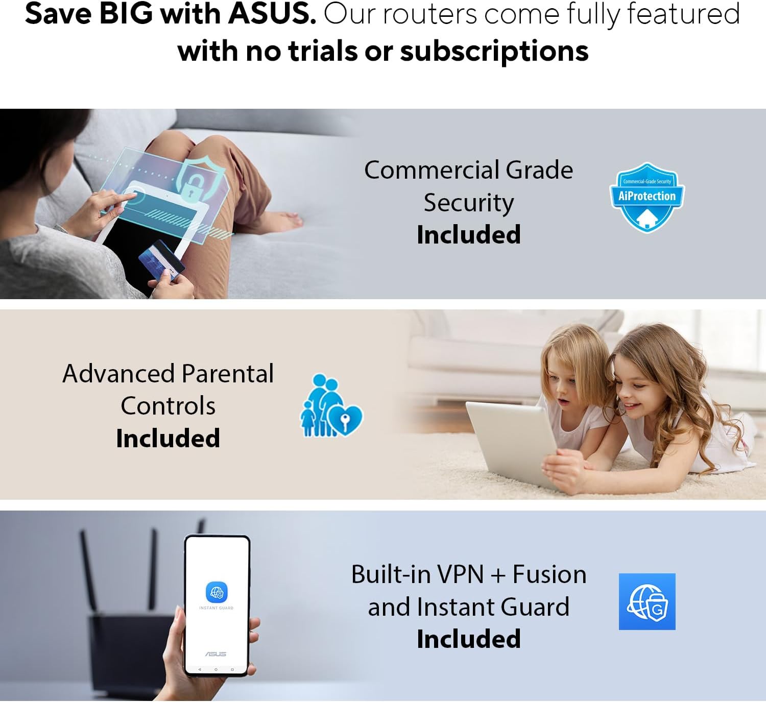 ZenWiFi Whole-Home Dual-Band Mesh WiFi 6 System XD6 White - 2 Pack, Coverage up to 5,400 sq.ft & 4+ Rooms, 5400Mbps