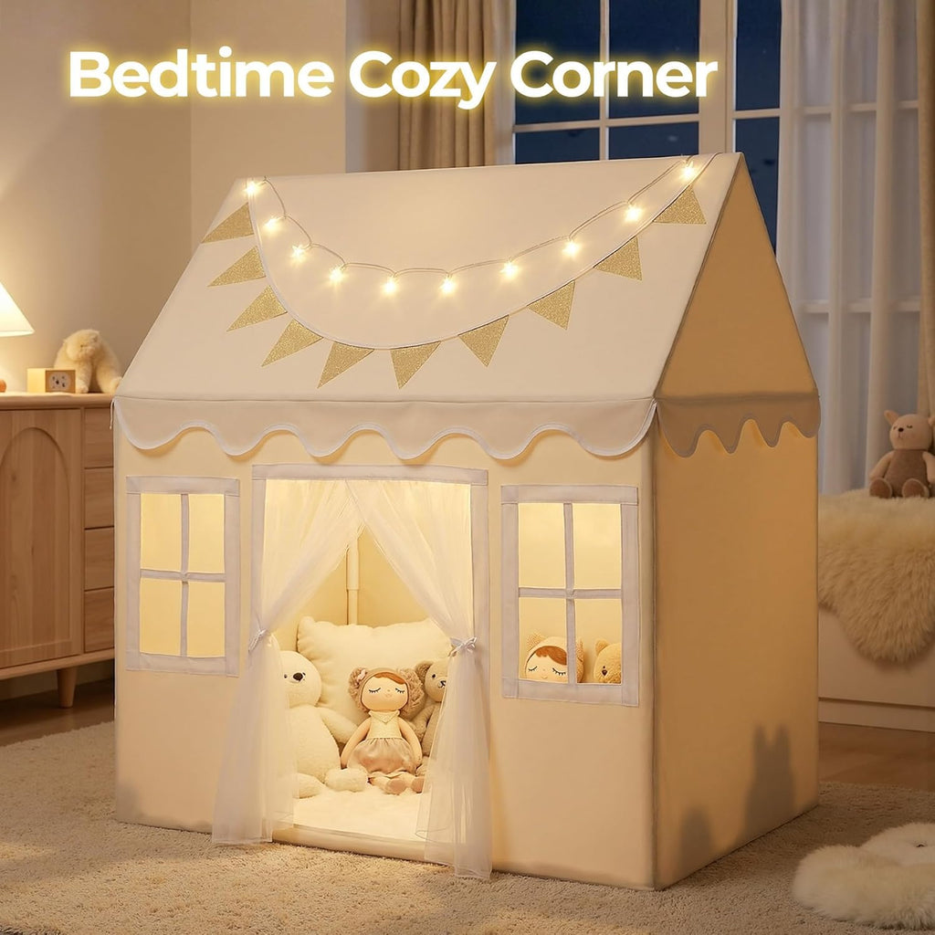 Kids Play Tent with Mat Princess Playhouse for Boy Girls, Toddler Tent Indoor for Kid Birthday Gift Toy, Play House