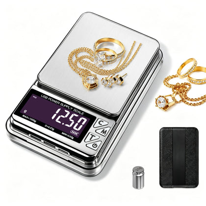 Jewelry Scale, 1kg/0.01g High Precision gram Scale & Pocket Scale