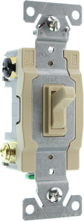 Hubbell RS415IZ Spec Grade Toggle Switch, 4-Way, Grounding, 15-Amp, 120/277-Volt, Ivory, (96-Pack)