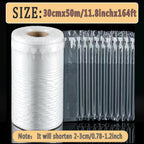 Inflatable Bubble Wrap Roll 7.8inch x 166ft with Pump, Air Pillows for Shipping Packaging, Breakpoint Perforation