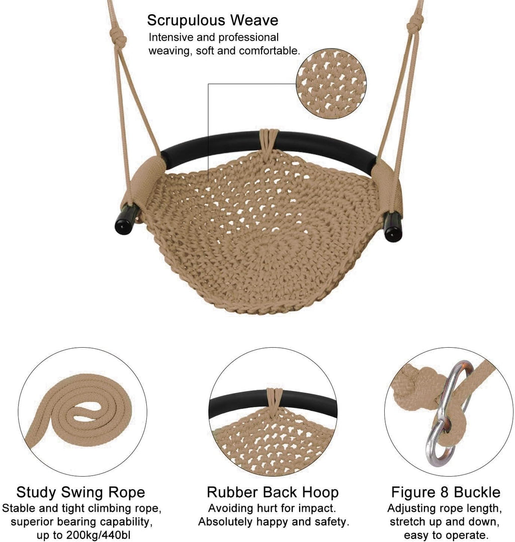 Toddler Swing, Swing Seat for Kids Heavy Duty Rope Play Secure Children Swings Set, Perfect for