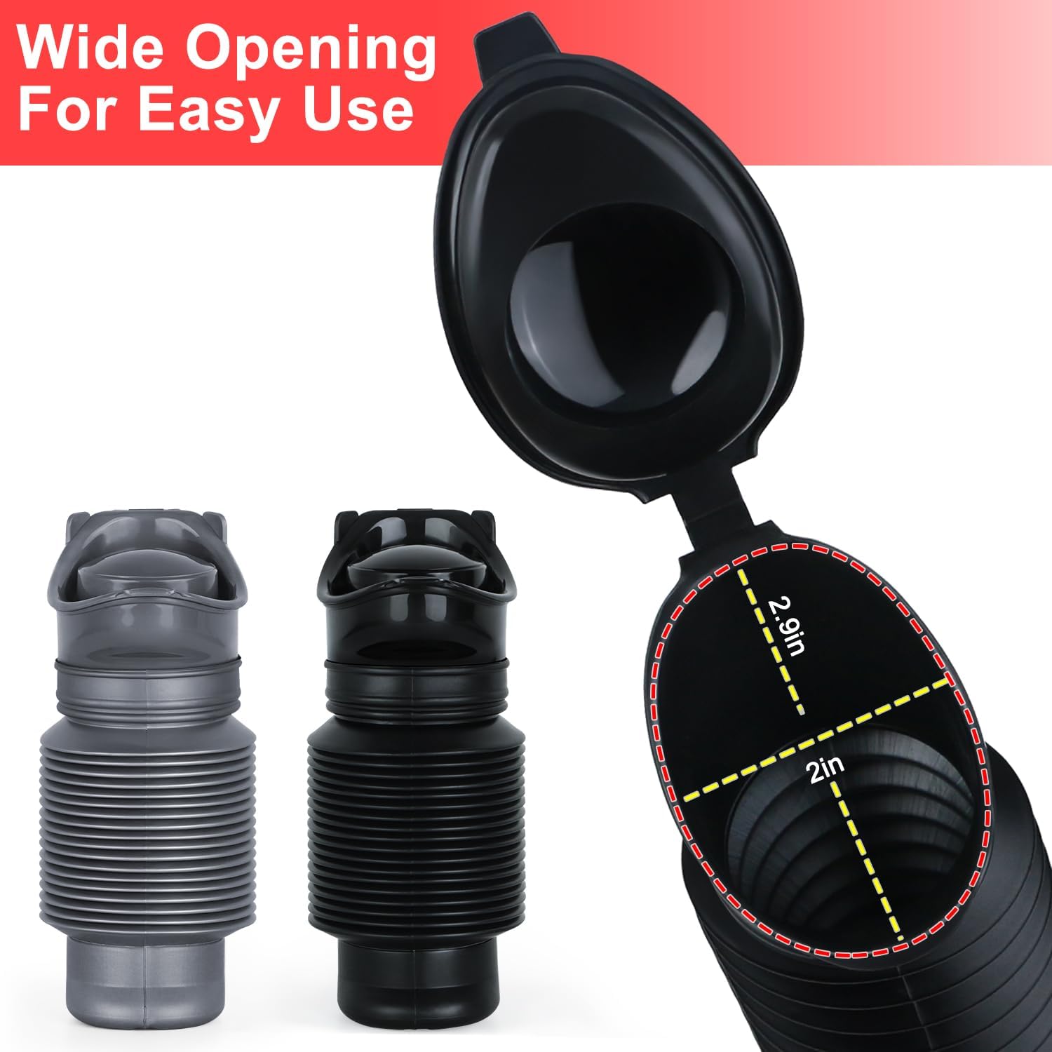 Portable Urinal, Portable Car Urinal for Men and Women, 750ml, Leakproof | Pee Bottle for Men, with Disposable