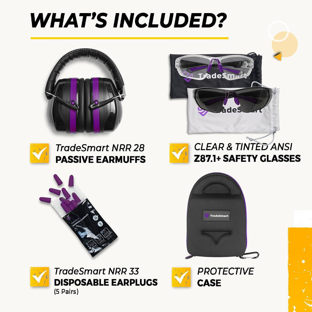 Shooting Ear & Eye Protection Kit, Combined NRR 38 | Every option stores in a hard clip-on case. You get anti-fog