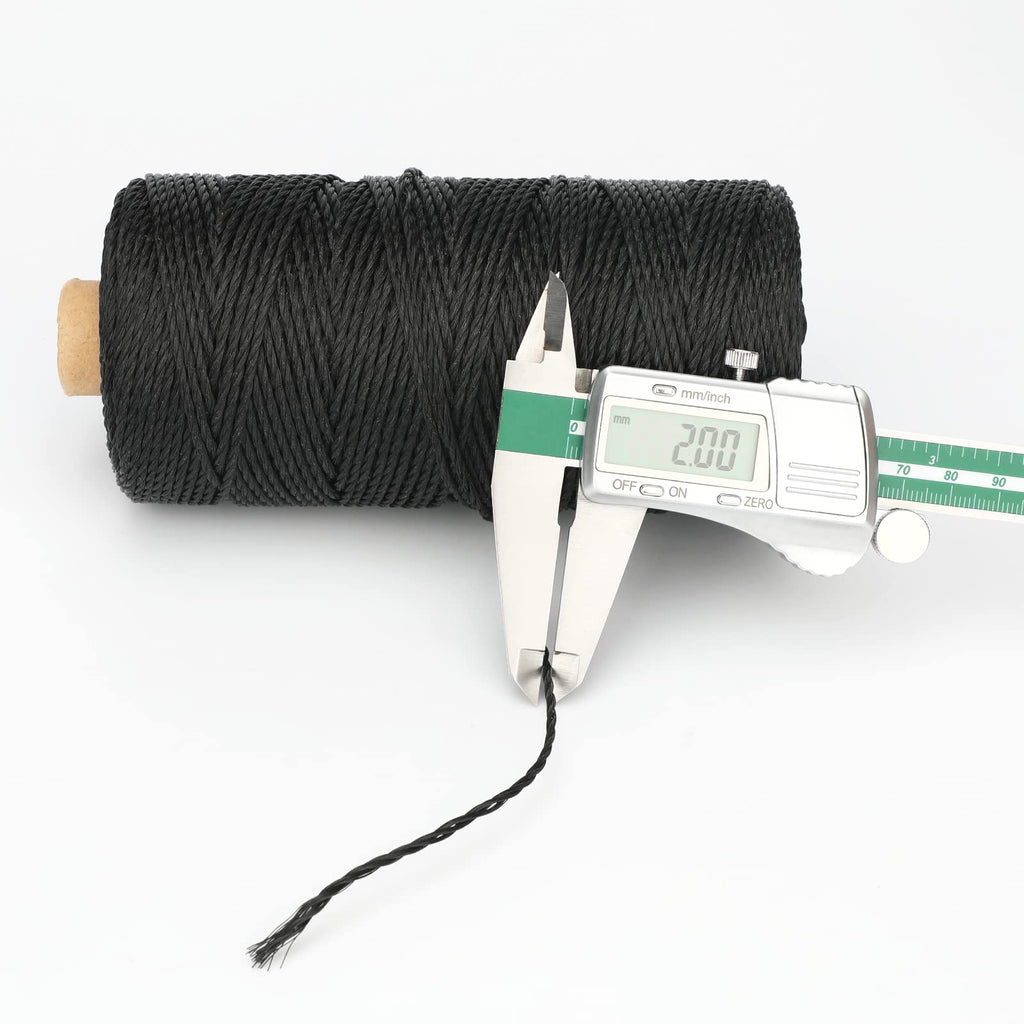 426 Feet Black Nylon Twine #36 Mason Nylon String Line, Gardening Nylon String, Durable Twisted Construction String