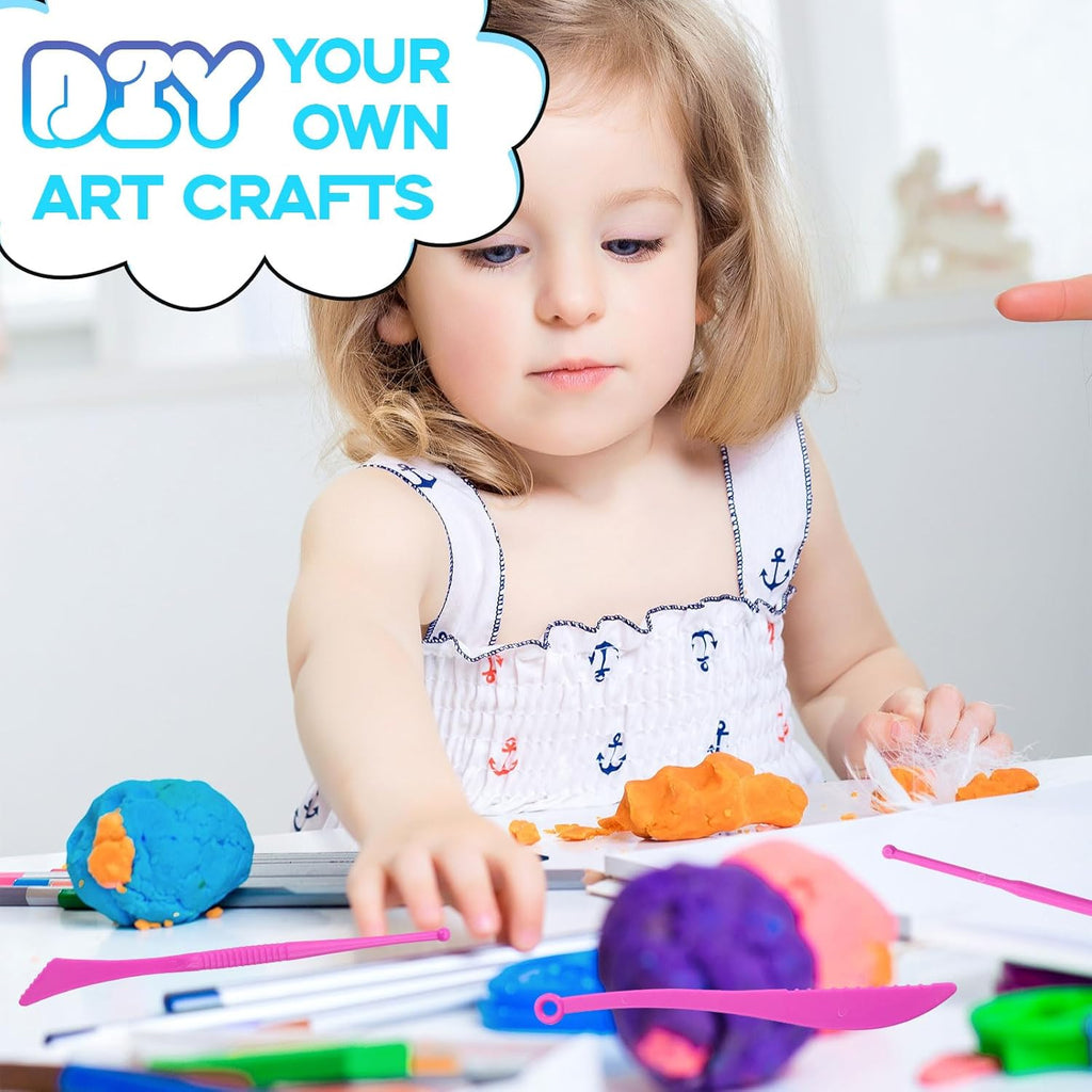 Air Dry Clay - 32 Colors Modeling Clay Kit with 3 Sculpting Tools,Safe & Non-Toxic,DIY Magic Gifts Toys for