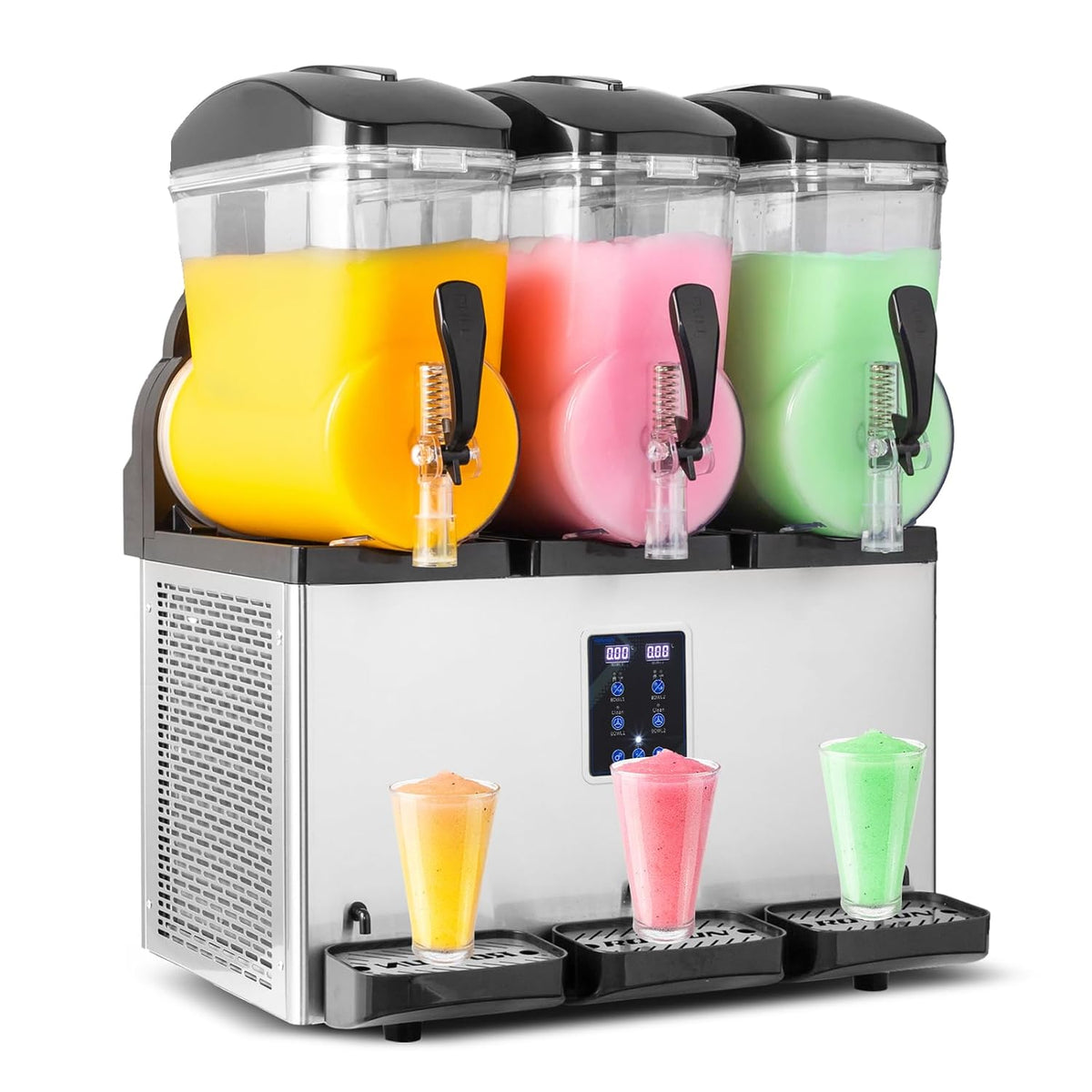 Commercial Frozen Drink Maker Slushy Machine, 15L X 3