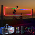 LED Professional Volleyball Net Remote Music 31.2x3.3ft Beach Backyard Pool | Portable Light up Volleyball Net