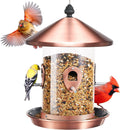 Large Metal Bird Feeder for Outdoors Hanging, Tube Bird Feeders