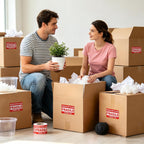 Fragile Stickers for Shipping, 2 x 3 Inch Red Handle with Care Labels, 2Rolls/ 1000 Labels Waterproof Packing