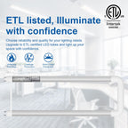 T8 U Bend Shape LED Tube Light 20W ETL Listed 2x2FT 6000k 10 Pack