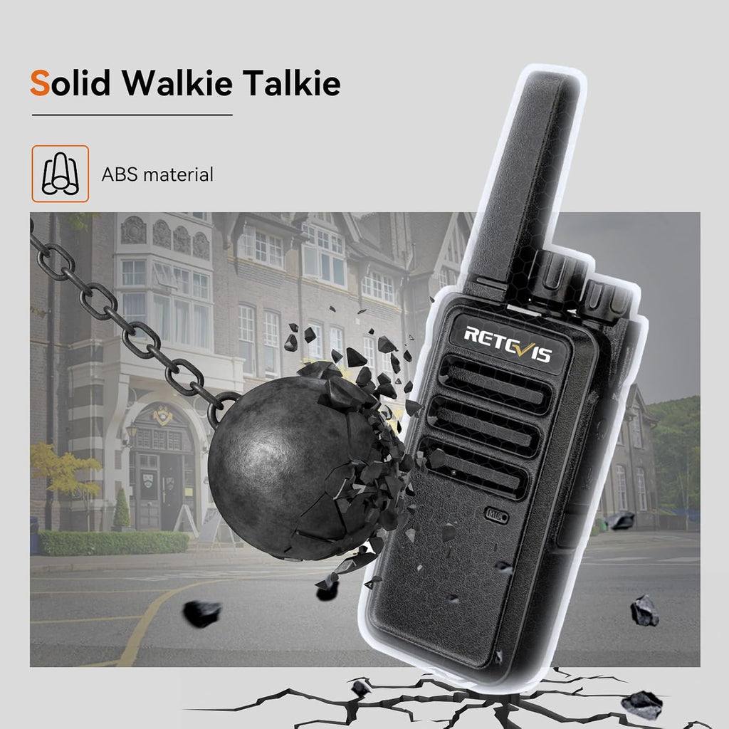 RT68 Walkie Talkies Long Range Rechargeable (10 Pack) with Charger | Rugged & Reliable Two-Way Radio For K-12 School