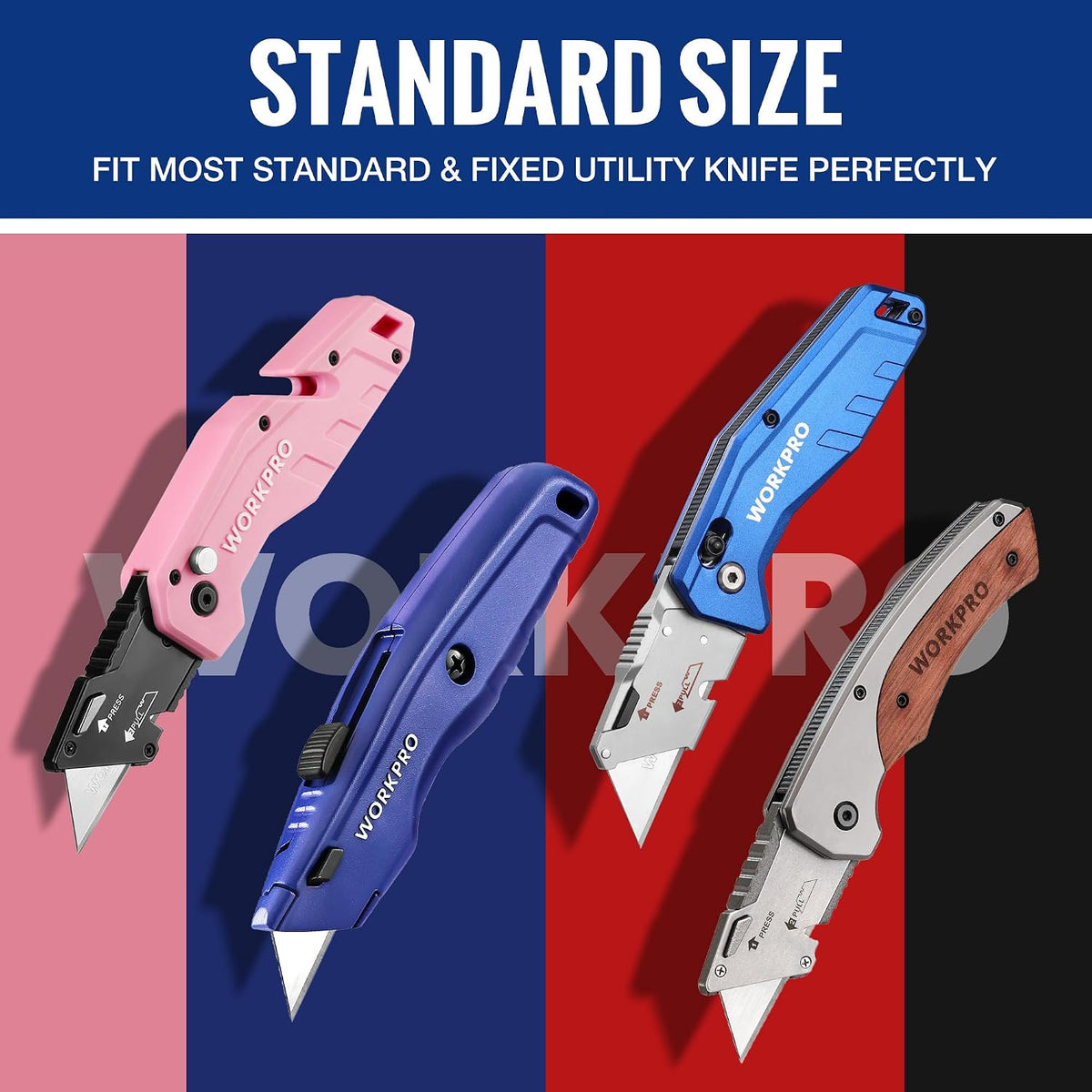 Utility Knife Blades, 100-Pack SK5 Steel Blades with Dispenser