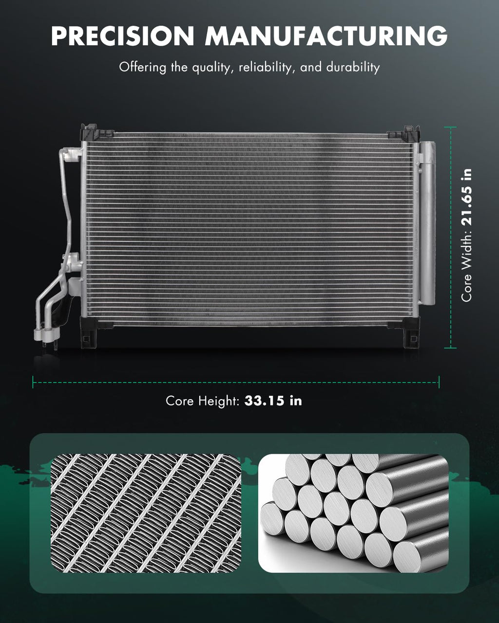SCITOO AC Condenser compatible with Hyundai Sonata