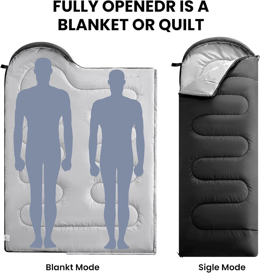 Sleeping Bags for Adults, 3-4 Season, Lightweight, Camping | Camping, Water-resistant,Compression sack, Breathable