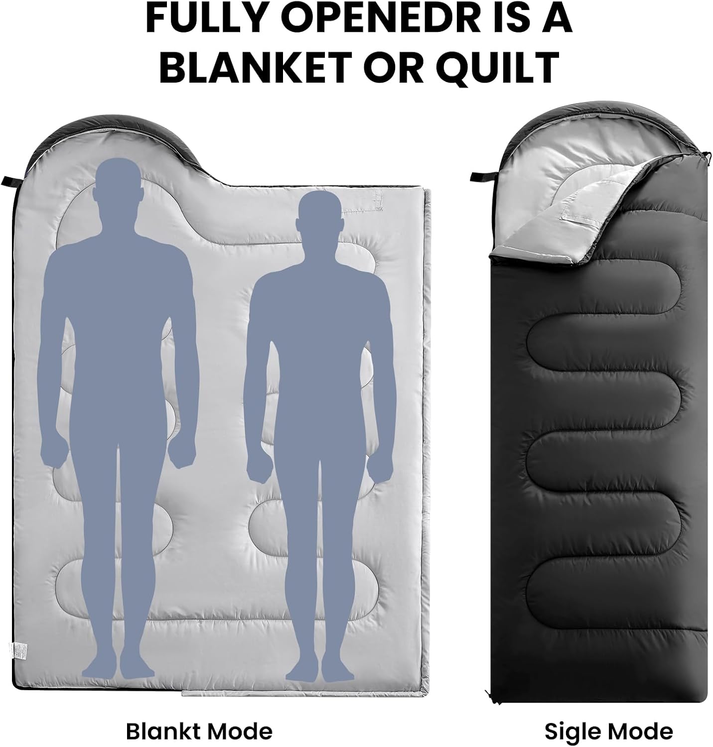 Sleeping Bags for Adults, 3-4 Season, Lightweight, Camping | Camping, Water-resistant,Compression sack, Breathable