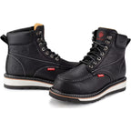 Mens Heavy Duty Wedge Moc Toe Work Boots Soft/Composite/Steel Toe