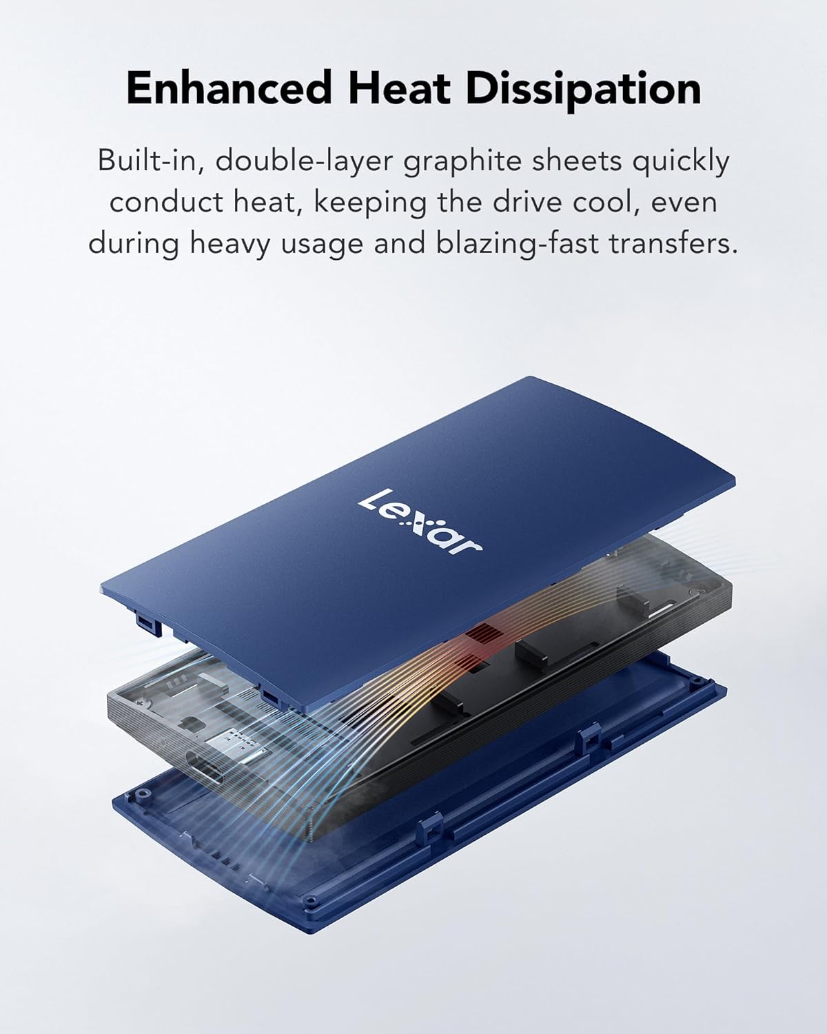ES3 2TB Portable SSD Blue, USB 3.2 Gen 2 up to 1050MB/s | External SSD compatible with iPhone 17