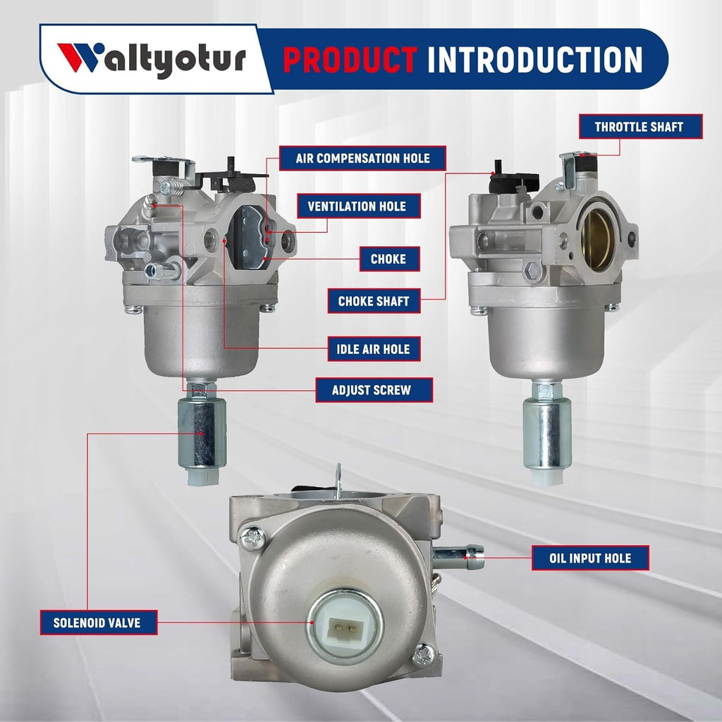 waltyotur Carburetor Replacement for John Deere MIA11491 L100 L105 105 D100 D105 D110 LA115 LA125 17.5-19.5HP and 1642HS 1742HS S1742 Tractor Lawn Mower