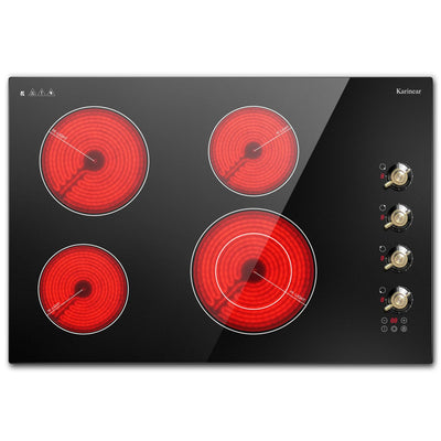 Electric Cooktop 30 Inch, 4 Burners Electric Stove Top, Drop-in