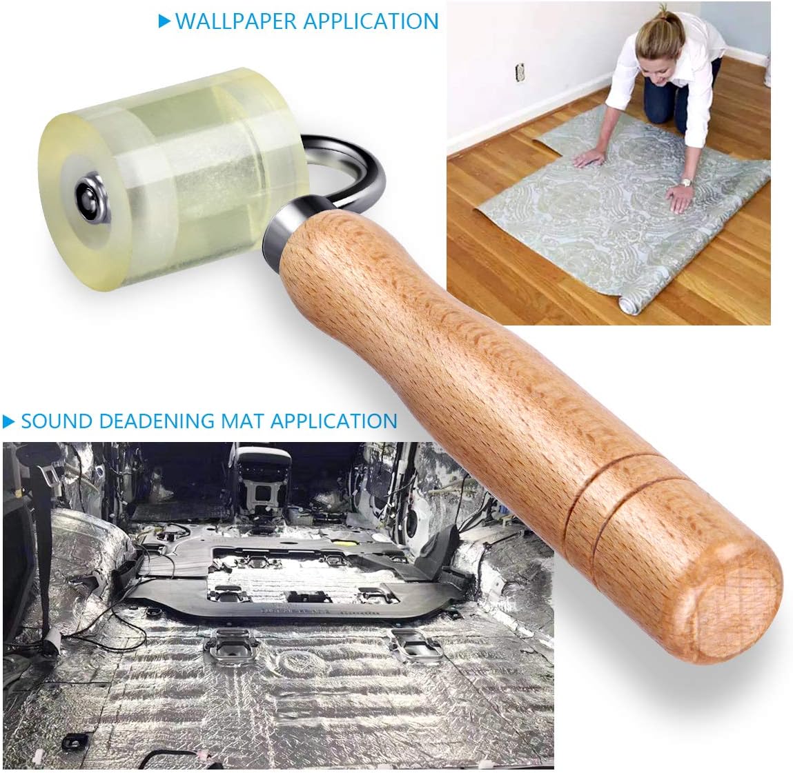 Auto Car Audio Sound Deadening Application Rolling Wheel Roller,Heat Abatement Mat Wallpaper PU Deadener Application