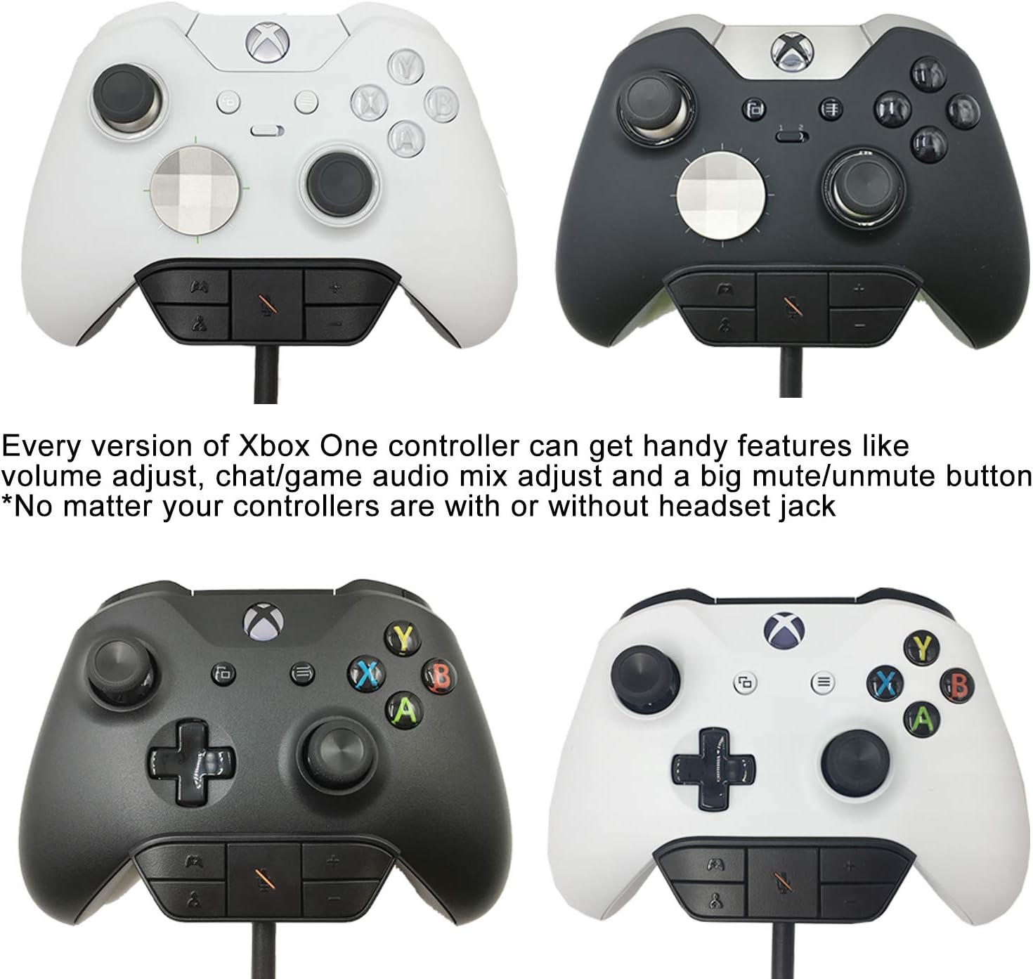 Stereo Headset Adapter for Xbox One & Xbox Series X|S Controller - Adjust Audio Balance (Game Sound & Voice Chat)