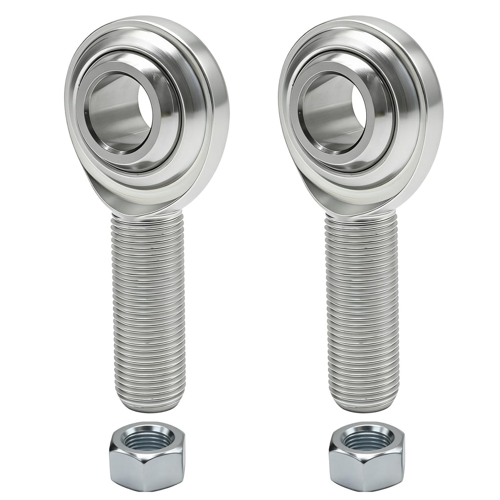 MDEOOSKY 2 PCS 5/8 Heim Joint CM10 Rod End Bearing, 5/8-18 Right Hand Male Thread with Jam Nuts, Ideal for Machinery and Automation