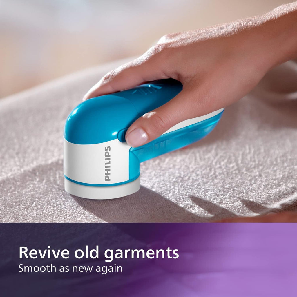 Philips Fabric Shaver, Removes Fabric Pills, Suitable for All Garments, Large Blade Surface, Cleaning Brush, Includes