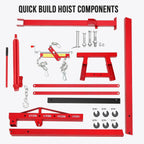 2-Ton Folding Engine Hoist with Leveler, 4400 Lbs Capacity