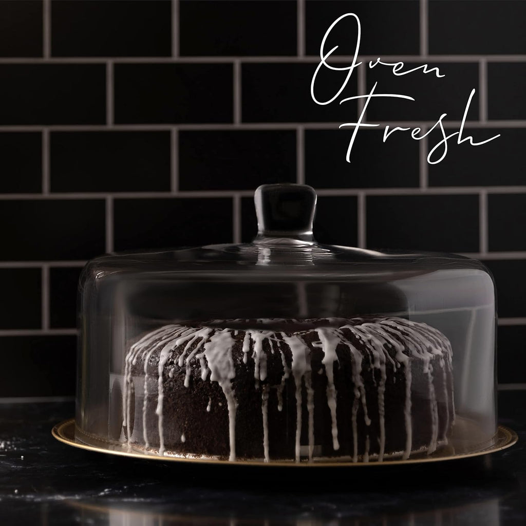 Glass Cake Dome, Cake Cover Lid for Freshness & Display 12"