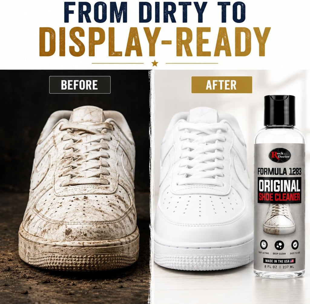 Shoe Cleaner Solution with Brush, Sneaker Cleaner & Suede Shoe Cleaner for Leather, Mesh, Canvas, Tennis Shoes, Boots