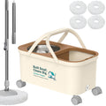 FunClean Compact Mop Bucket Set, 4 Swivel Wheels, 1.5 Gal Capacity, Green