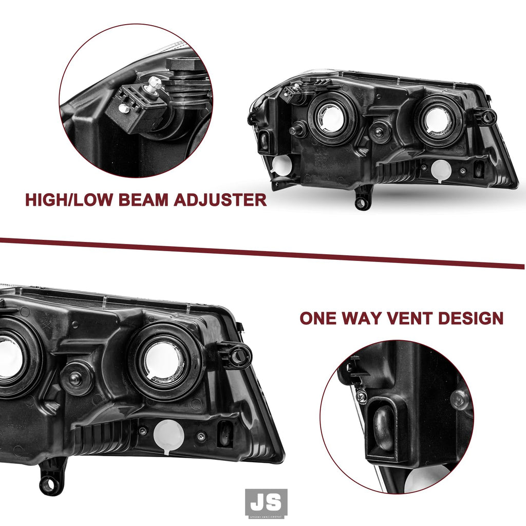 Halogen Headlight Assembly for 2008-2014 Dodge Avenger
