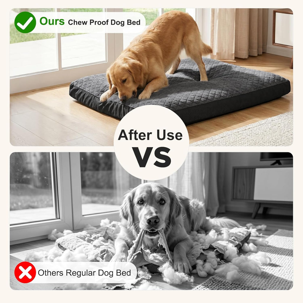 Indestructible Chew Proof Dog Beds for Large Sized Dogs, Durable Extra Large Dog Ded for Aggressive