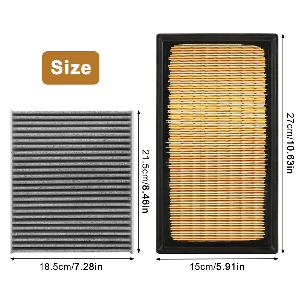 Engine Cabin Air Filter Kit with Activated Carbon