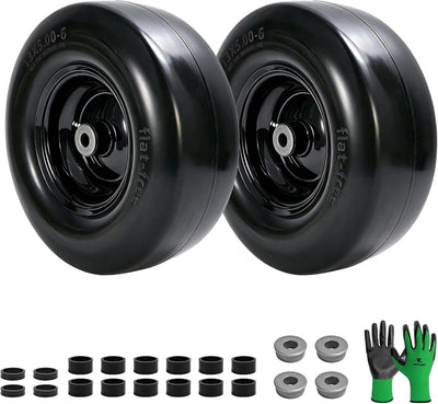 13x5.00-6 Tires Flat Free Tire and Wheel for Exmark Toro 2-Pack | 13x5x6 Lawn Mower Tires Replacement for Zero Turn