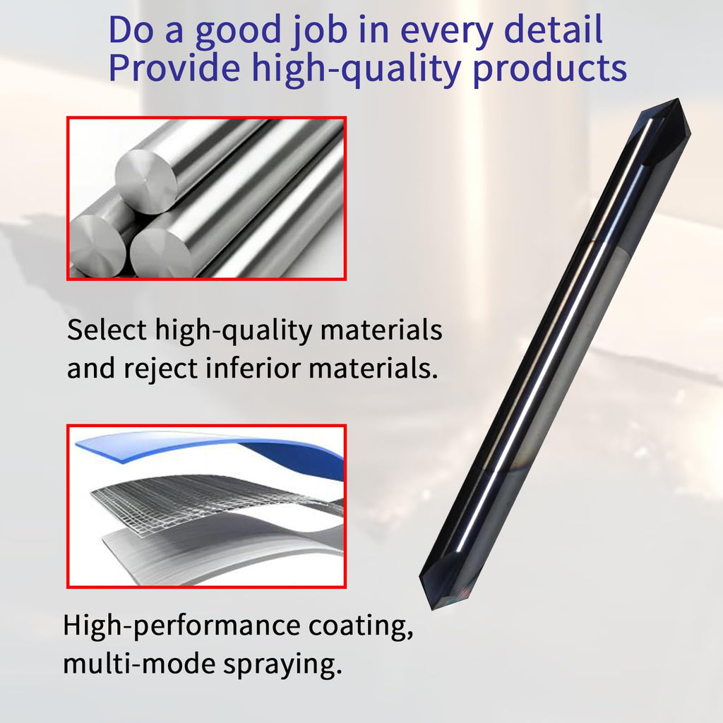 1/4" Chamfer Mill, Carbide, 4 Flute, 90° Degree, Double End