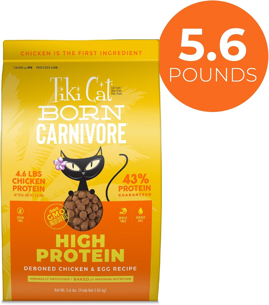 Tiki Cat Born Carnivore Dry Cat Food, Deboned Chicken & Egg, 56 lb Bag