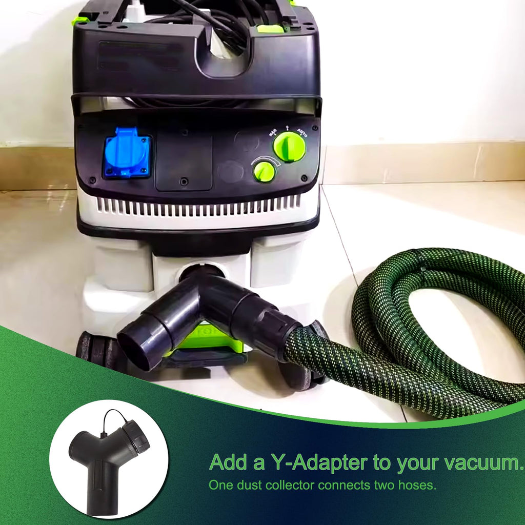ZZHANFF Antistatic Y-adapter with Blanking Plug, Compatible With Festool