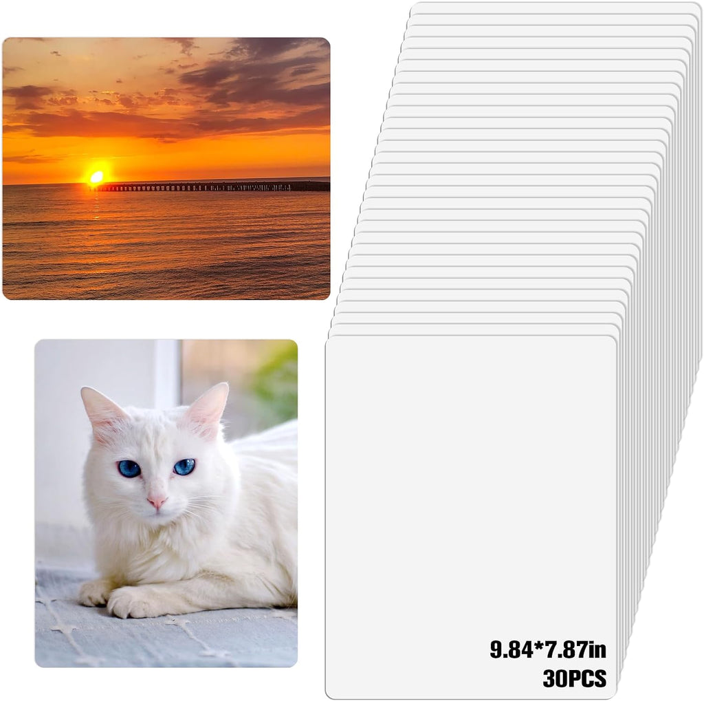 20 Pack 8''x10'' Sublimation Metal Photo Blanks, 0.45mm Aluminum Sublimation Blank for DIY Printing, Wall Decor, Room