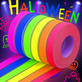 6 Colors Glow Neon Gaffer Cloth Tape, 60 FT X 0.6 IN UV Black Light Tape