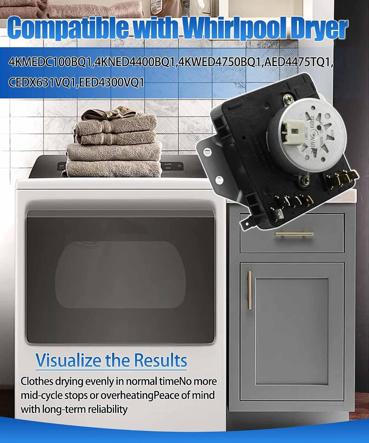 WPW10185972 W10185972 Dryer Timer OEM Replacement Parts