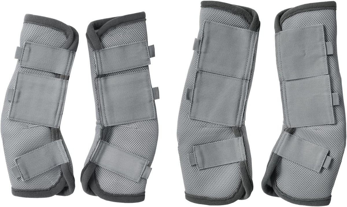 Horse Fly Boots Set of 4, Breathable Mesh Fly Boots for Horses