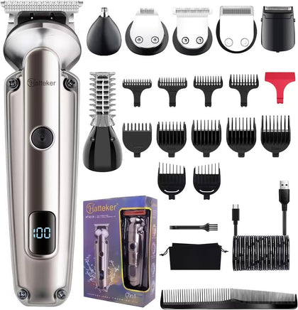 Beard Trimmer for Men, Waterproof Hair Trimmer Electric Razor, Cordless Hair Clippers Shavers for Men, Shaving Kit