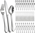 60-Piece Silverware Set for 20 - Stainless Steel Flatware Cutlery Set, Mirror Polished Flatware Set Include Forks