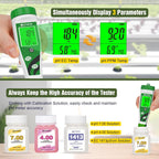 Hydroponic pH EC Meter, Water pH TDS PPM Meter