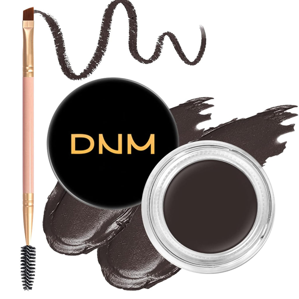 Eyebrow Pomade Kit with Dual-ended Eyebrow Brush, Water and Stain Resistant High Pigment Pomade, Corrects Brow